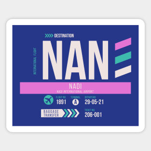 Fiji (NAN) Airport Code Baggage Tag Magnet